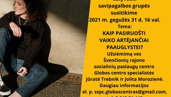 KVIEČIAME globėjus (rūpintojus), dalyvauti savipagalbos grupės susitikime